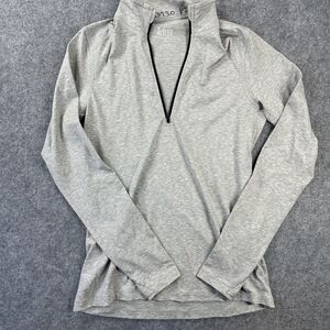 REI Co-op Pullover Womens Small Gray 1/4 Zip Mock Neck Long Sleeve Athletic Top